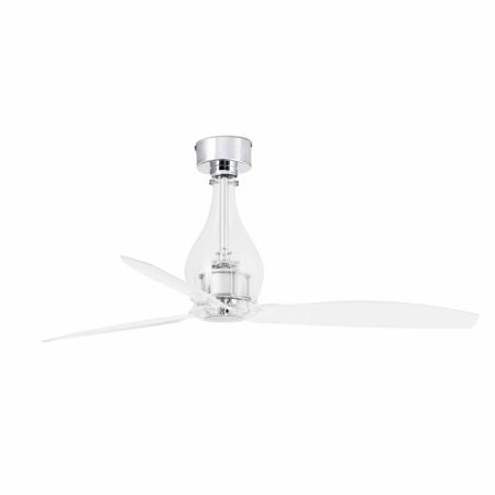 FARO Mini Eterfan Deckenventilator Transparent (32 Watt, 128 cm)