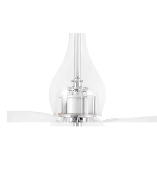 FARO Mini Eterfan Deckenventilator Transparent (32 Watt, 128 cm)