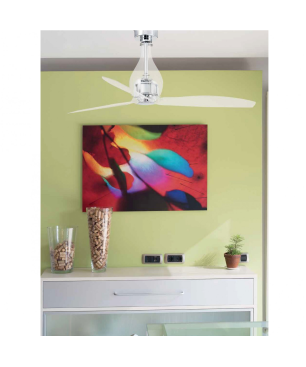 FARO Mini Eterfan Deckenventilator Transparent (32 Watt, 128 cm)