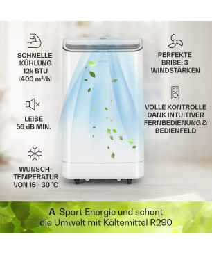 KLARSTEIN Iceblock Klimagerät Weiß (Max. Raumgröße: 59 m², EEK: A)