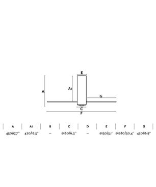 FARO Tube Deckenventilator Transparent (32 Watt) 128 cm