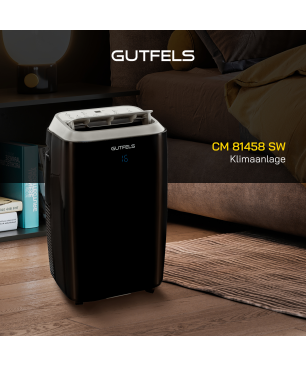 GUTFELS CM 81458 sw Klimagerät Schwarz (Max. Raumgröße: 45 m², EEK: A)