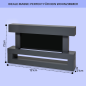 KLARSTEIN Studio Light & Fire Elektrischer Kamin (2000 Watt) Dunkelgrau