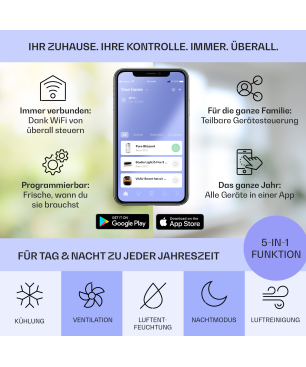 KLARSTEIN Kraftwerk Smart Klimagerät Weiß (Max. Raumgröße: 49 m², EEK: A)