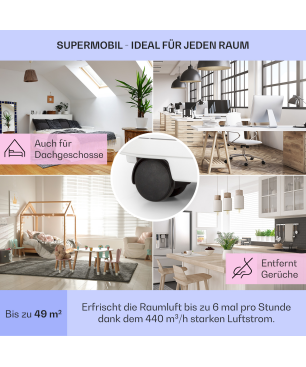 KLARSTEIN Kraftwerk Smart Klimagerät Weiß (Max. Raumgröße: 49 m², EEK: A)
