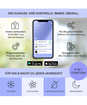 KLARSTEIN Metrobreeze Rom Smart Klimagerät Schwarz (Max. Raumgröße: 49 m², EEK: A+)