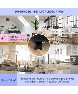 KLARSTEIN Metrobreeze Rom Smart Klimagerät Schwarz (Max. Raumgröße: 49 m², EEK: A+)