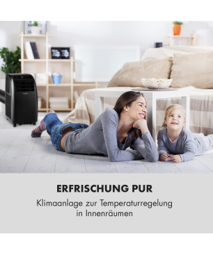KLARSTEIN Metrobreeze Rom Smart Klimagerät Schwarz (Max. Raumgröße: 49 m², EEK: A+)