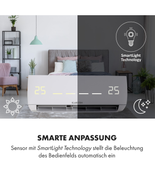 KLARSTEIN Windwaker Smart Klimaanlage Creme / weiß Energieeffizienzklasse: A++, Max. Raumgröße: 44 m²