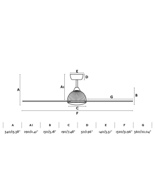 FARO Grid Deckenventilator Holzfarben (30 Watt)