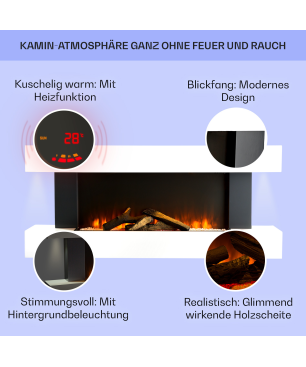 KLARSTEIN Studio Light & Fire 1 Elektrischer Kamin (2000 Watt)