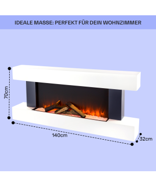 KLARSTEIN Studio Light & Fire 1 Elektrischer Kamin (2000 Watt)