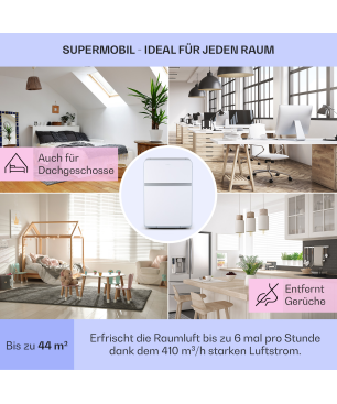 KLARSTEIN Ion Breeze Klimagerät Weiß (Max. Raumgröße: 44 m², EEK: A)