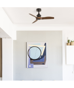 FARO Just Fan XS Deckenventilator Nussbaum (9 Watt) 81 cm