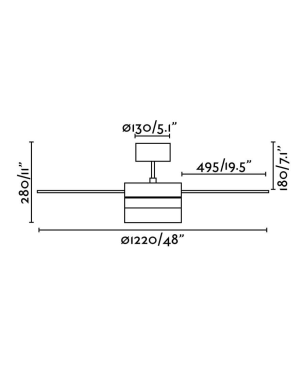 FARO Panay Deckenventilator Ahorn (58 Watt)