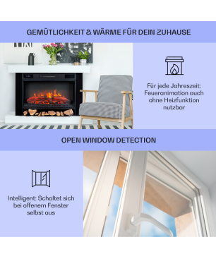 KLARSTEIN Vulsini Hideaway Elektrischer Kamin (1900 Watt)