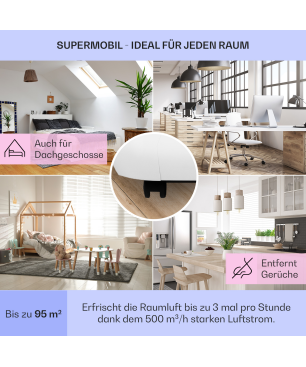 KLARSTEIN Max Breeze Smart mobile Klimaanlage Weiß (Max. Raumgröße: 95 m², EEK: A)