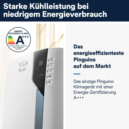 DELONGHI Pinguino PAC EX105 Klimagerät Weiß (Max. Raumgröße: 100 m³, EEK: A+++)