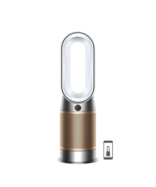 DYSON HP09 Purifier Hot+Cool Formaldehyde Luftreiniger+Heizlüfter Weiß/Gold (40 Watt, Raumgröße: 81 m³, Vollständige Versiegel