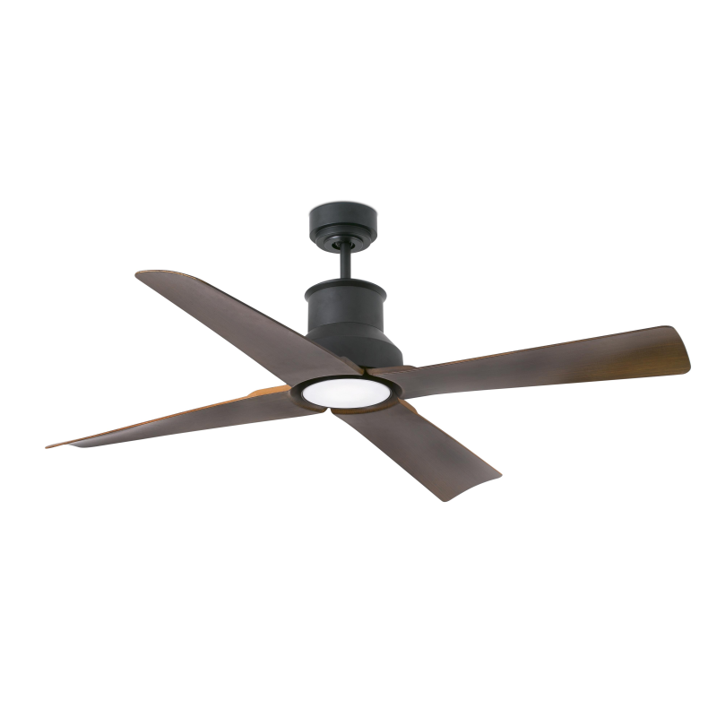 FARO Winche Deckenventilator Holzfarben (35 Watt) IP X4