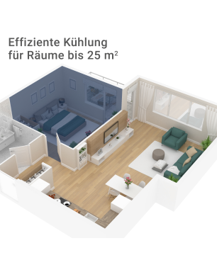 SUNTEC COOLFIXX 2.0 Eco R290 APP Mobiles Klimagerät Weiß (Max. Raumgröße: 25 m², EEK: A)