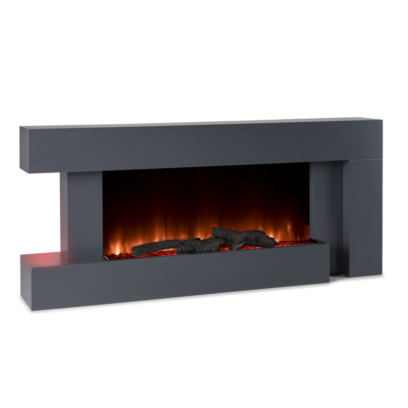 KLARSTEIN Studio Light & Fire Elektrischer Kamin (2000 Watt) Schwarz