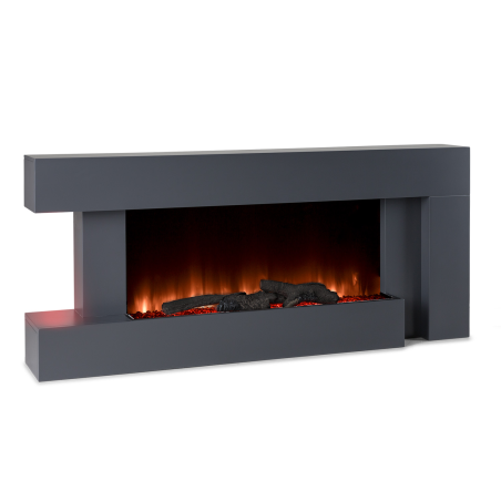 KLARSTEIN Studio Light & Fire Elektrischer Kamin (2000 Watt) Schwarz