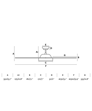 FARO Polaris Deckenventilator Weiß (35 Watt)