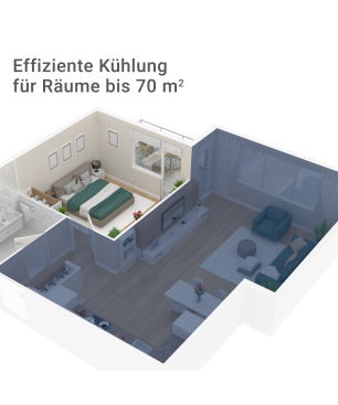 SUNTEC Transform 14.000 Eco R290 APP Mobiles Klimagerät | 6 in 1 Klimagerät | Wifi | 24h-Timer | Klimaanlage mobil und leise m