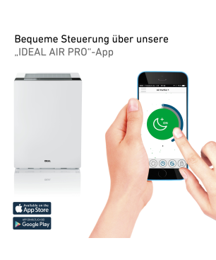 IDEAL AP60 PRO Luftreiniger Grau (90 Watt, Raumgröße: 175 m³, 360 Grad Smart Filter)