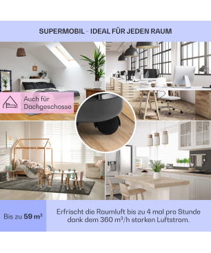 KLARSTEIN Metrobreeze New York Smart 12k Klimagerät Schwarz (Max. Raumgröße: 59 m², EEK: A)