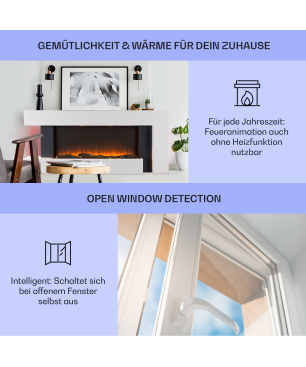 KLARSTEIN Studio Light & Fire Elektrischer Kamin (2000 Watt)