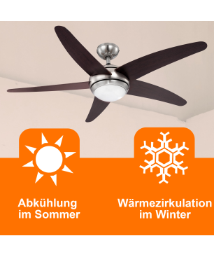 GLOBO 0306LED Deckenventilator Silber (55 Watt)