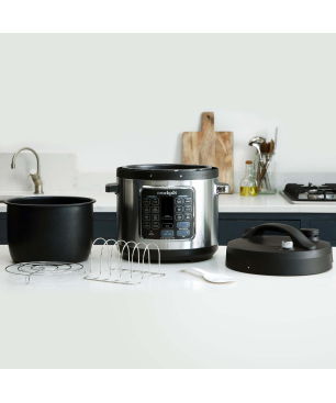 CROCKPOT CSC062X-01 5,6 L TURBO EXPRESS Multikocher/Schnellkochtopf Silber (Rührschüsselkapazität: 5,6 Liter, 1400 Watt)