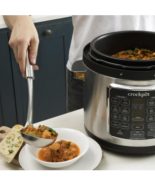 CROCKPOT CSC062X-01 5,6 L TURBO EXPRESS Multikocher/Schnellkochtopf Silber (Rührschüsselkapazität: 5,6 Liter, 1400 Watt)