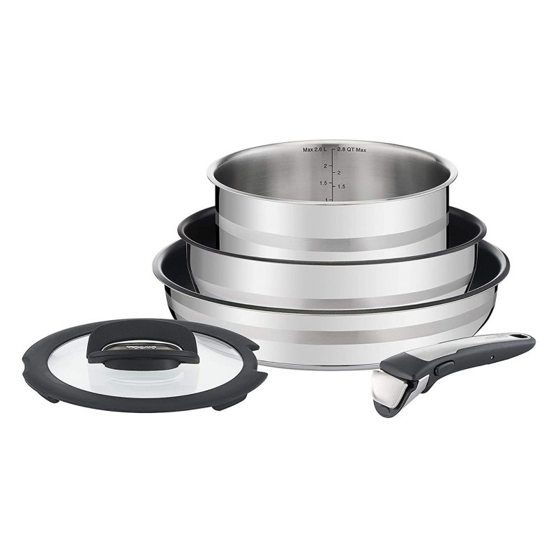 TEFAL Jamie Oliver L9569032 Pfannenset (Edelstahl, Beschichtung: Titanium)