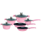 CHEFFINGER 10-Teilig Topf-Set Aluminium Pink