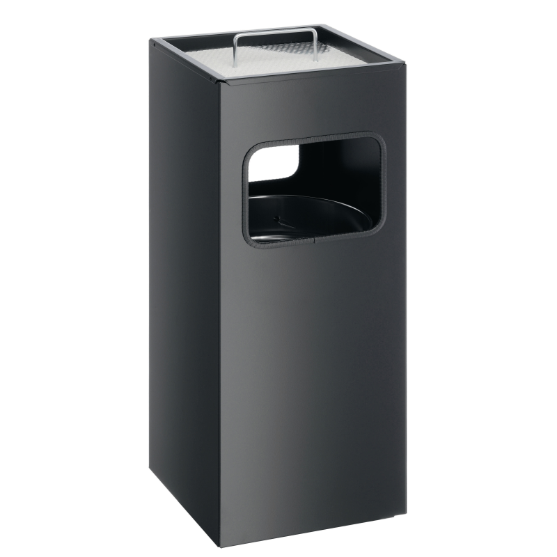 DURABLE Eckiger Papierkorb Schwarz