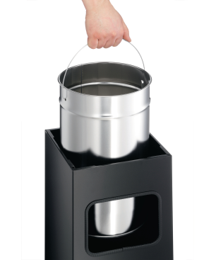 DURABLE Eckiger Papierkorb Schwarz