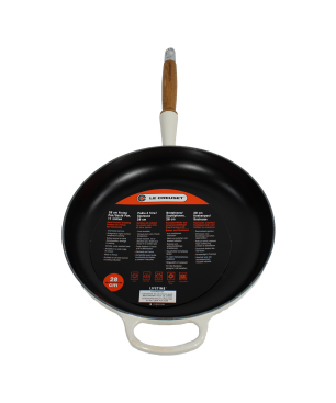 LE CREUSET 28 cm Bratpfanne (Stahl, Beschichtung: Emaille) weiß