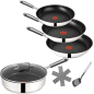 TEFAL E30 Jamie Oliver 7 Tlg Pfannenset (Edelstahl, Beschichtung: Titanium)