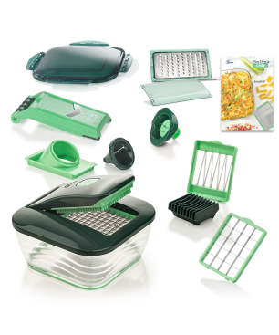 GENIUS Nicer Dicer Chef 15-tlg. Hobel-Set Grün