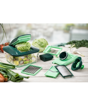 GENIUS Nicer Dicer Chef 15-tlg. Hobel-Set Grün