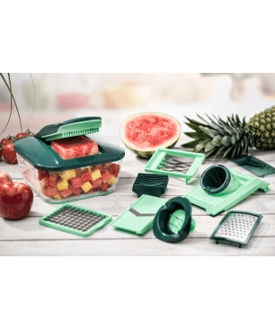 GENIUS Nicer Dicer Chef 15-tlg. Hobel-Set Grün