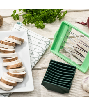 GENIUS Nicer Dicer Chef inkl. Glasschüssel (Set 34-tlg.) Gemüseschneider