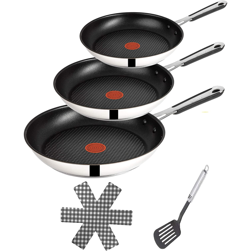 TEFAL E76 Set 14 Pfannenset (Aluminium, Beschichtung: Titanium, 24 cm)