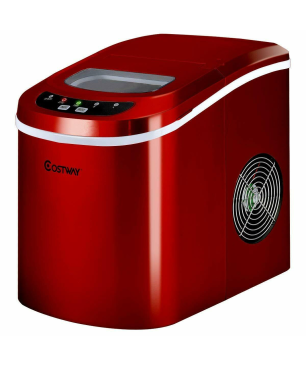 COSTWAY Eismaschine Eiswürfelbereiter (105 Watt, Rot)