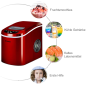 COSTWAY Eismaschine Eiswürfelbereiter (105 Watt, Rot)