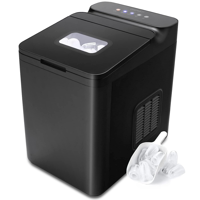 COSTWAY 12 kg Eiswürfelmaschine (112 Watt, Schwarz)