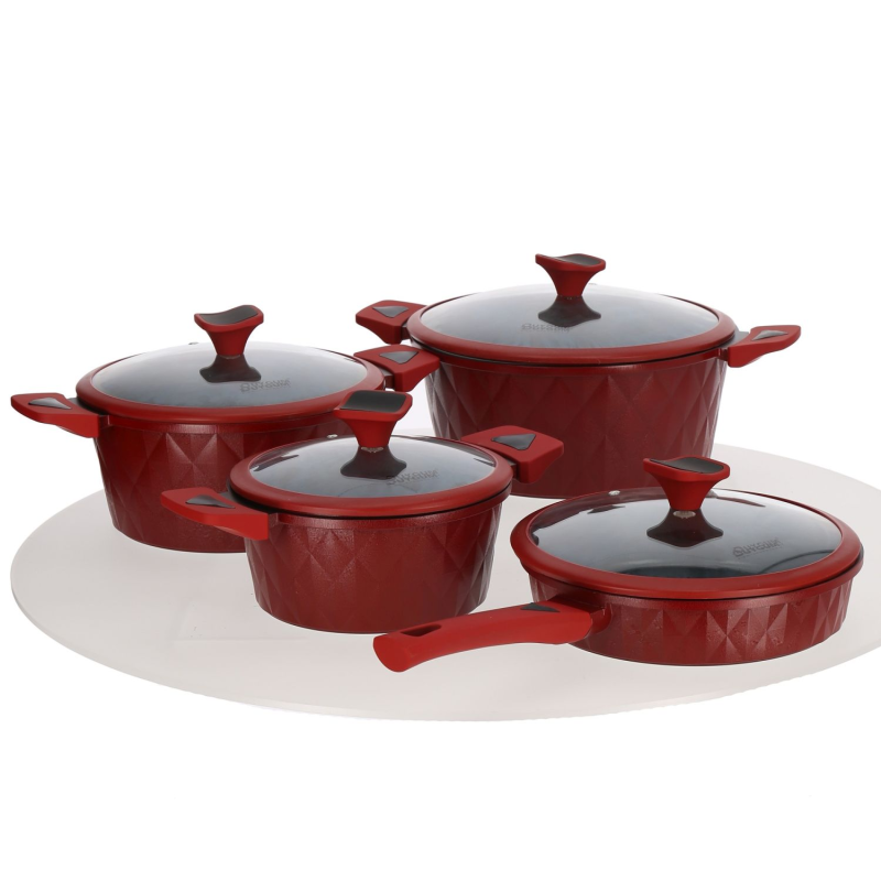 COFI 9 Teilig Kochtopf-Set Granit